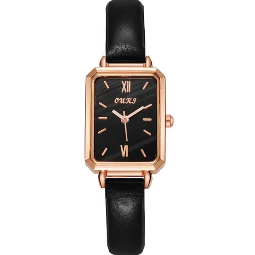 Fashion Quartz Analog Watch Classic Square Dial Wristwatch ladies